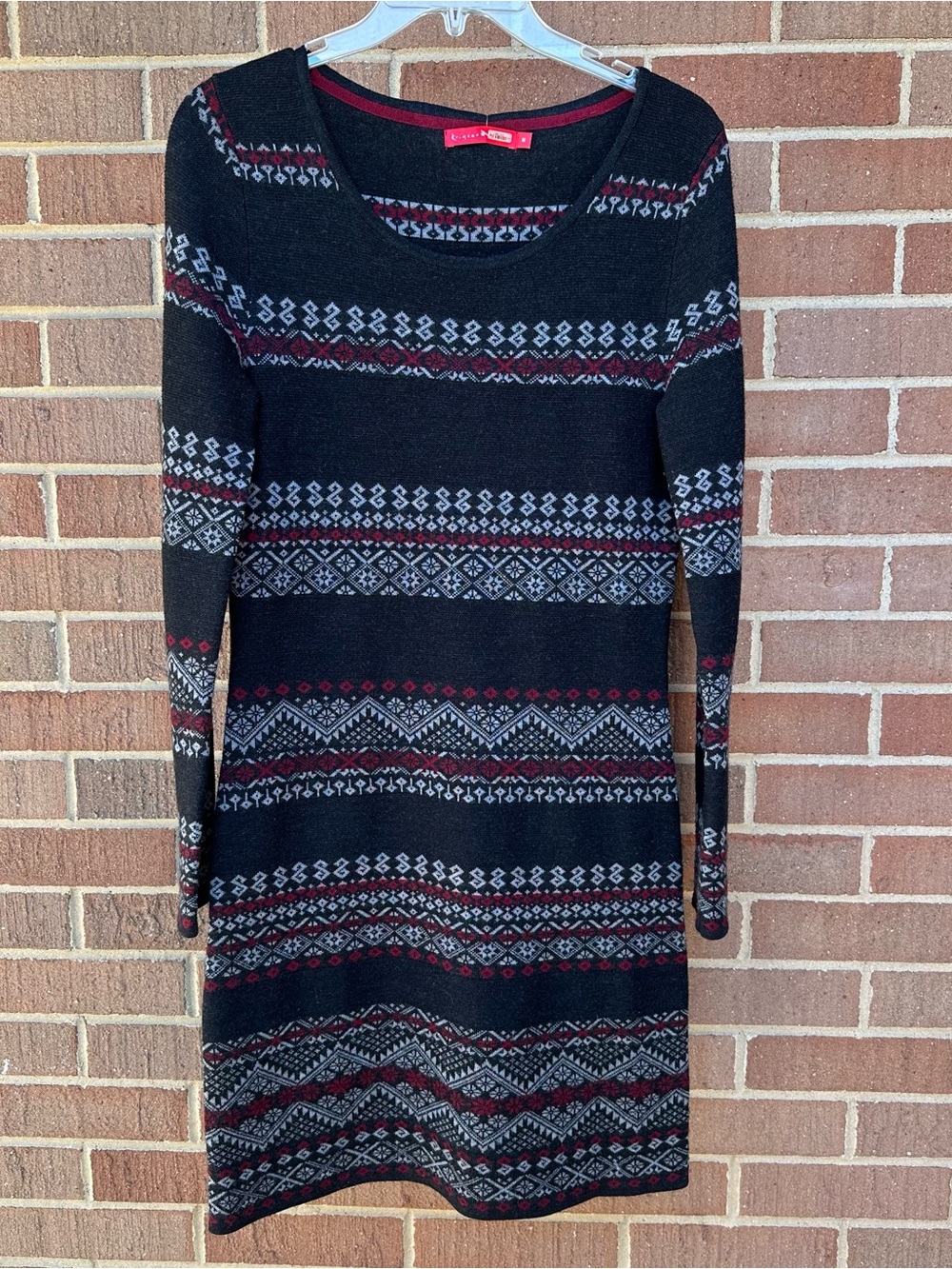Krimson Klover 100% Wool Knit Pullover Long Sleeve Sweater Dress Size Medium